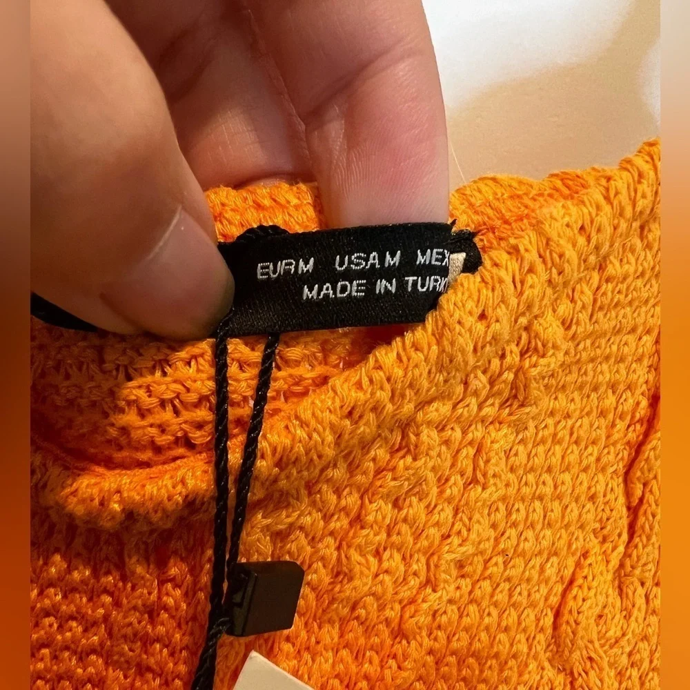 Bundle of 2 Zara Orange Tanks Size Small & Medium NWT‎